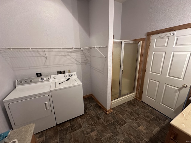 washroom featuring separate washer and dryer