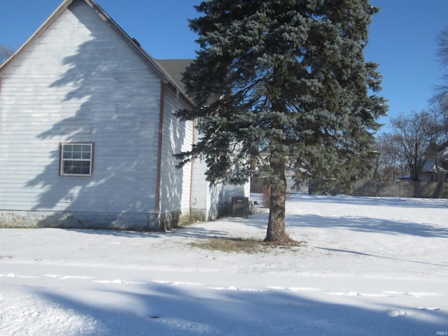 view of snowy exterior