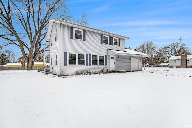 view of property with a garage