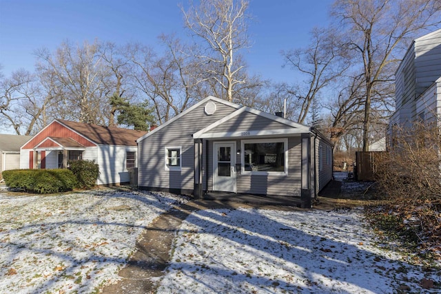 view of bungalow