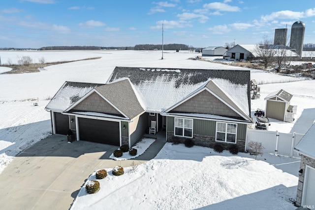 view of front facade with a garage