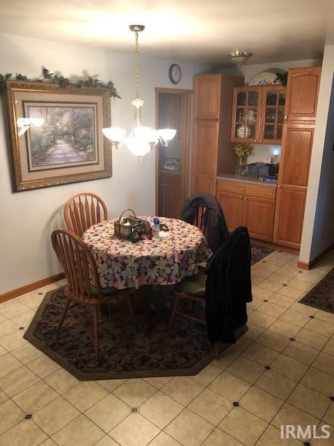 2893 S US Route 31, Peru, IN 46970 - dining area featuring a chandelier