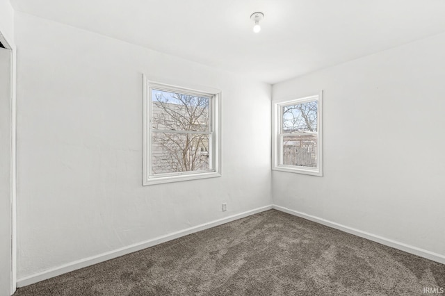 carpeted empty room with a wealth of natural light