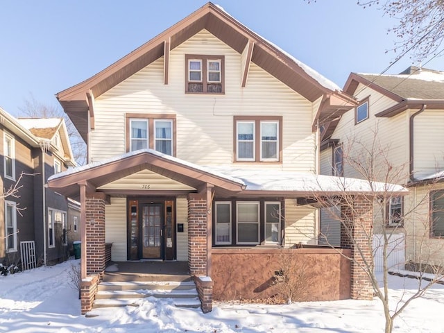 front of property with a porch