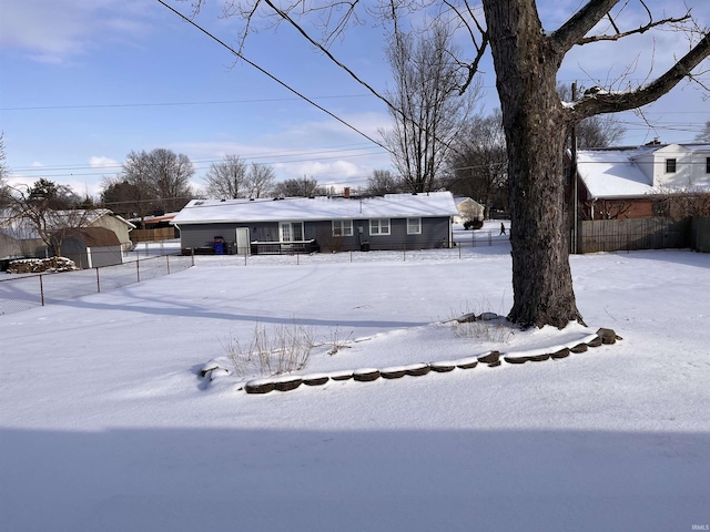 view of snowy yard