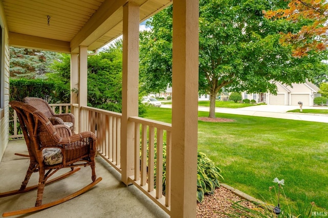 balcony with a porch