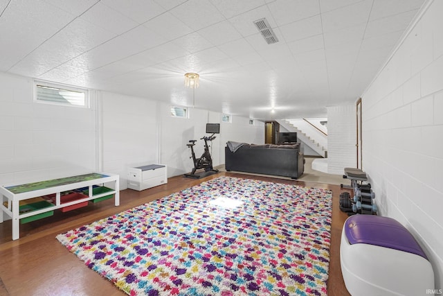 interior space featuring wood-type flooring