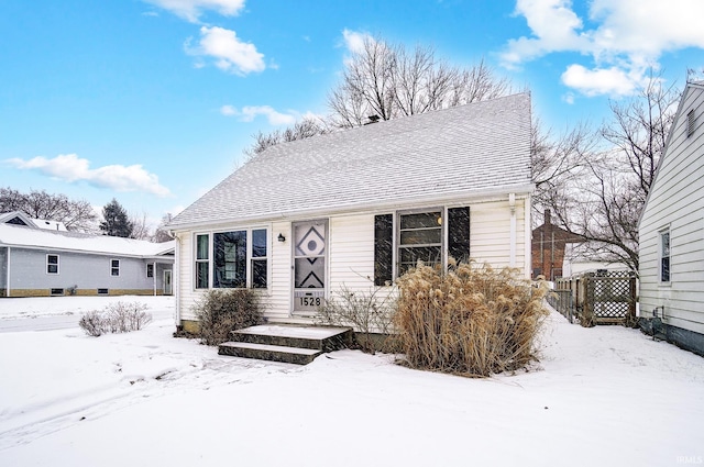 view of bungalow-style home