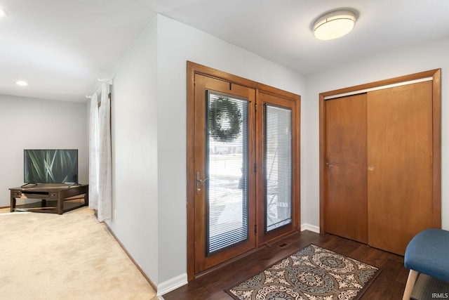 foyer featuring hardwood / wood-style flooring