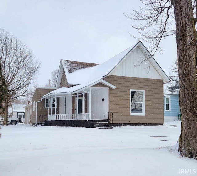 exterior space with covered porch