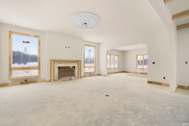 view of unfurnished living room