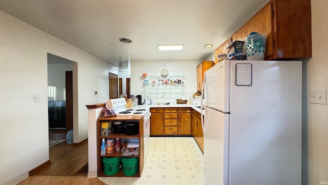 kitchen with white appliances