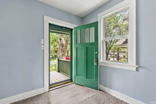 entrance foyer featuring a wealth of natural light