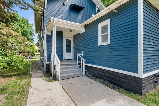 view of doorway to property