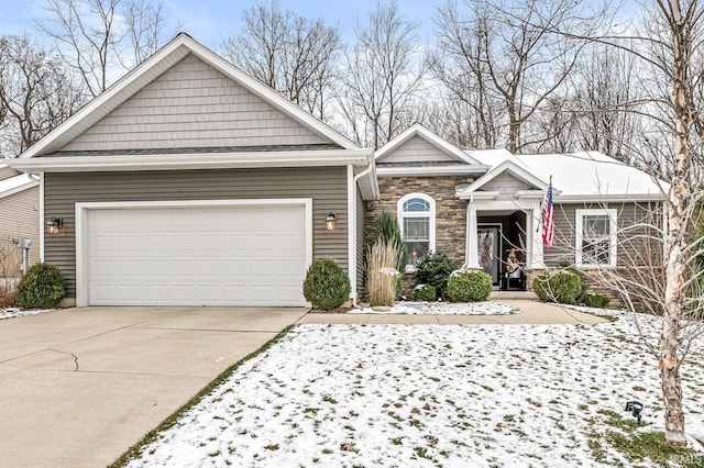 view of front of house featuring a garage