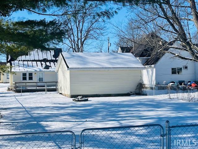 view of snowy exterior