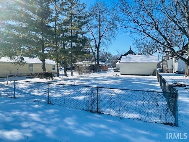 view of snowy yard