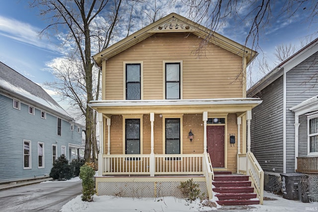 view of front property with a porch