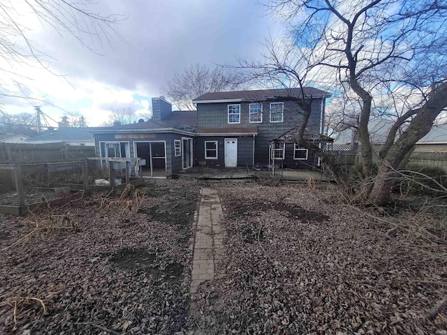 view of front of home with a patio area