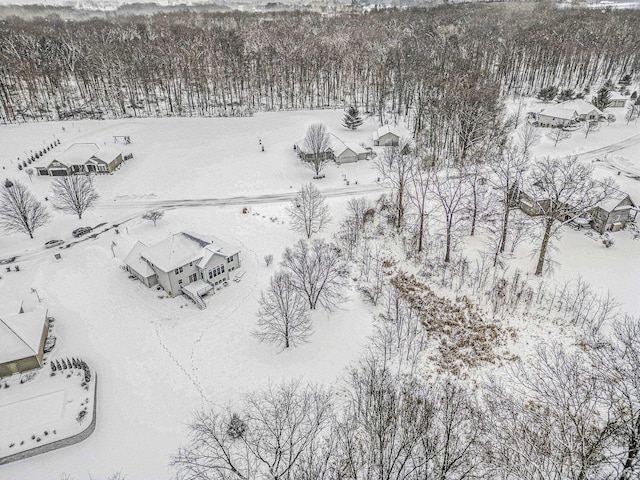 view of snowy aerial view