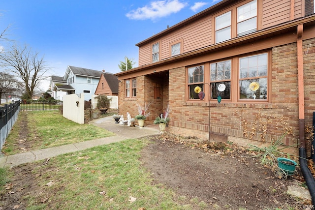 view of front of house with a patio