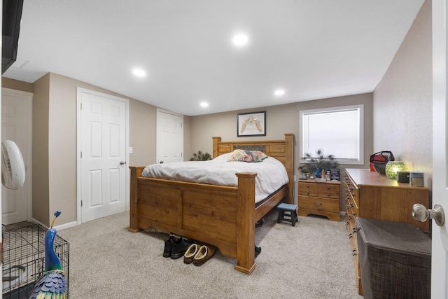 view of carpeted bedroom