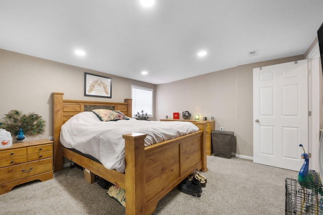 view of carpeted bedroom