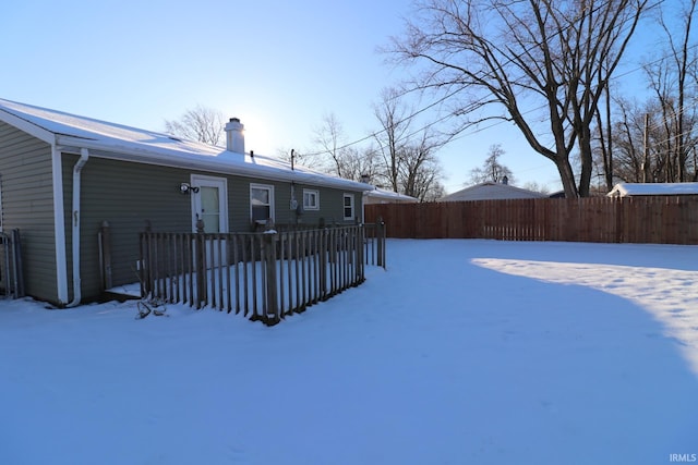 view of snowy yard