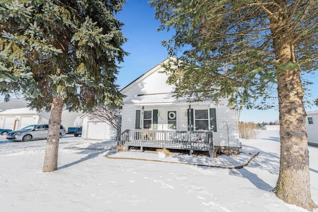 view of front of house featuring a deck