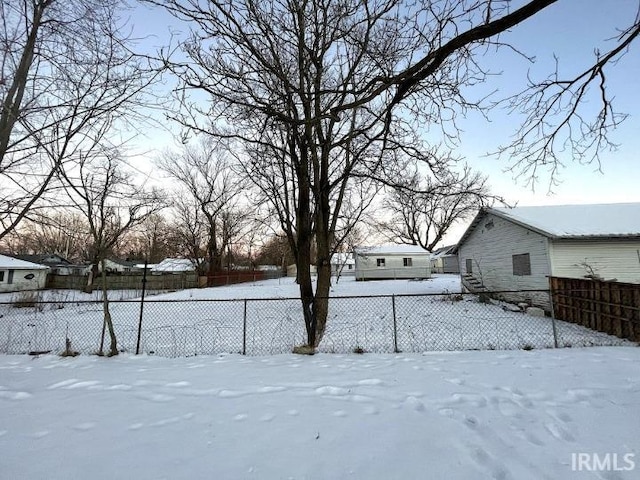 view of snowy yard