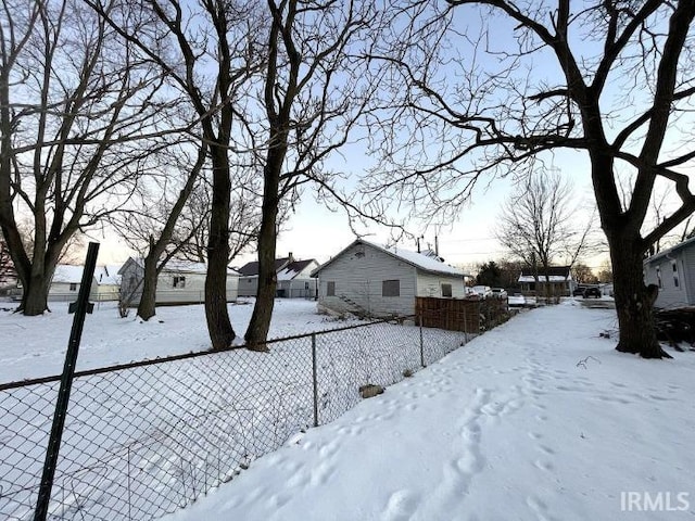 view of snowy yard