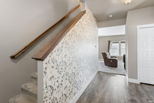 interior space featuring dark hardwood / wood-style flooring