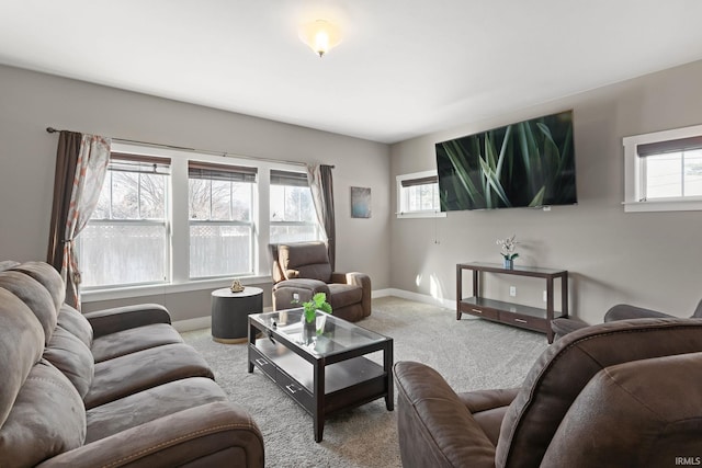 view of carpeted living room