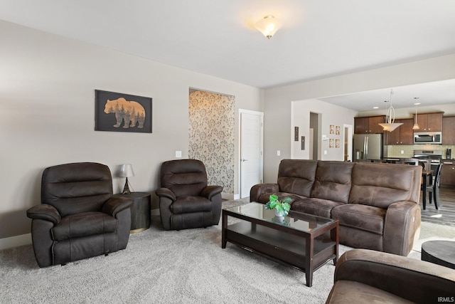 view of carpeted living room