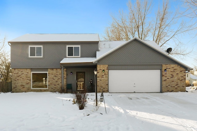 view of front facade with a garage