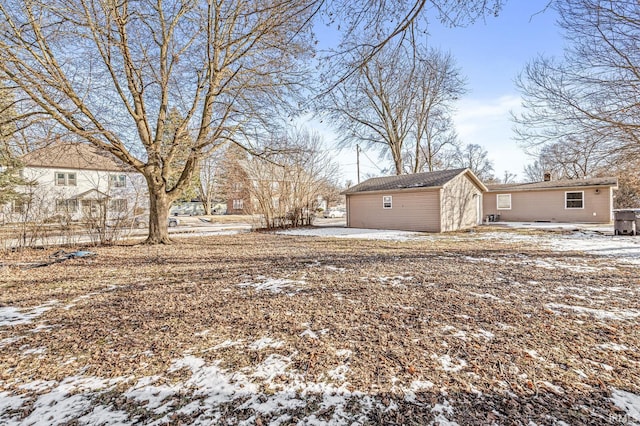 view of snowy yard