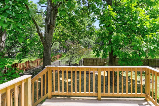2444 Clover Cir, Newburgh, IN 47630 - deck featuring a fenced backyard