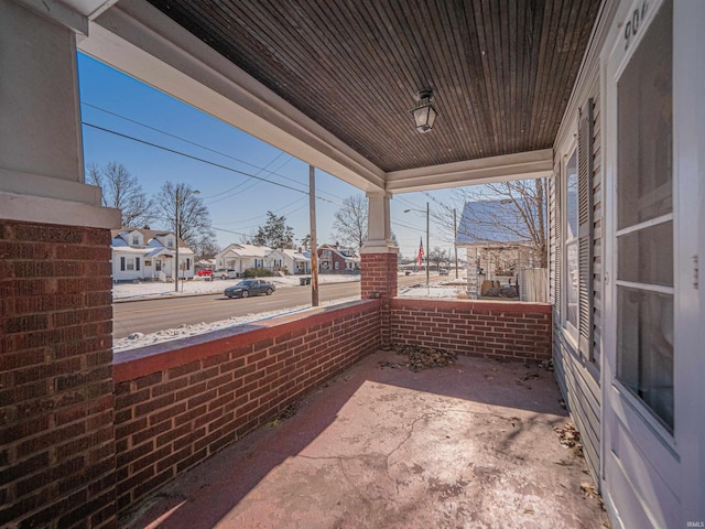 view of patio with covered porch