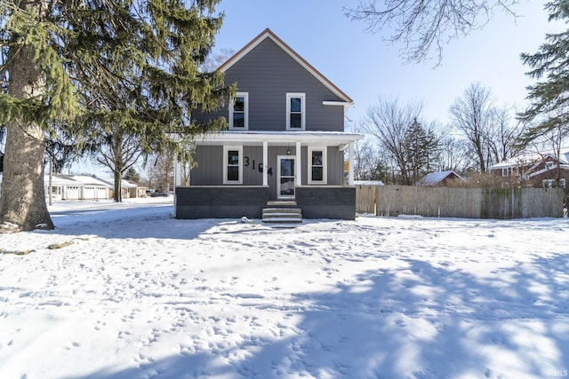 front of property with a porch