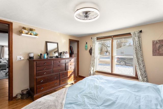 bedroom featuring hardwood / wood-style flooring