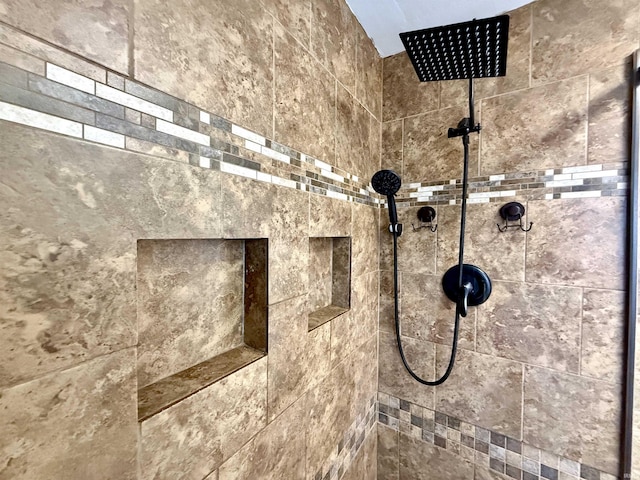 room details with tiled shower