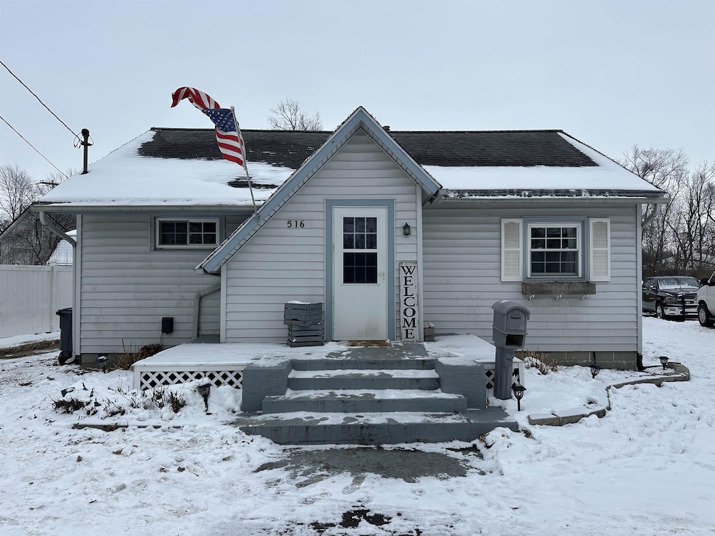 view of bungalow-style home