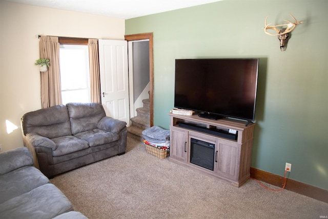 view of carpeted living room