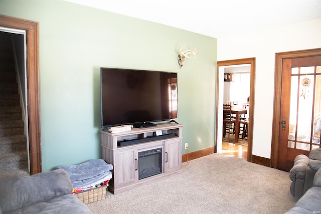 view of carpeted living room