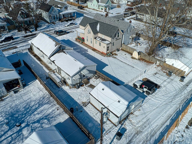 view of snowy aerial view