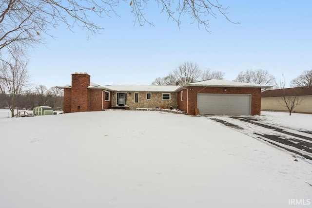 ranch-style house with a garage