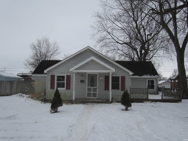 view of bungalow