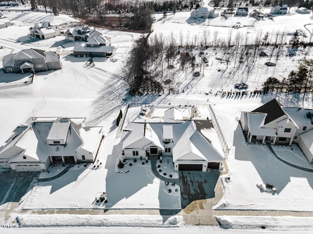 view of snowy aerial view