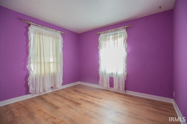 empty room featuring light hardwood / wood-style flooring