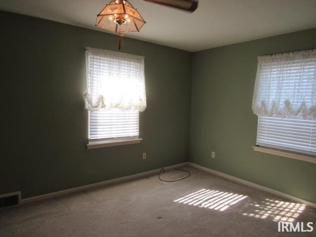 view of carpeted empty room